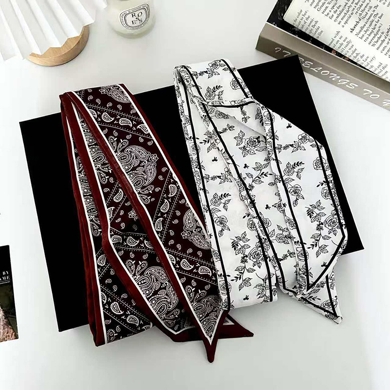 Lenço de Seda Fino de Luxo par - Women Fashion Necktie avaliação e preço