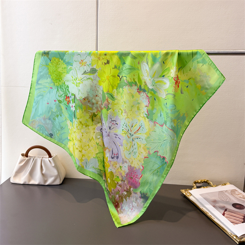 Lenço de Seda Quadrado 70*70cm - Women Fashion Necktie avaliação e preço
