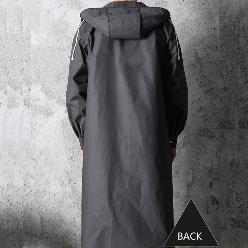 Preto moda adulto impermeável  - Women'S Fashion Raincoat avaliação e preço
