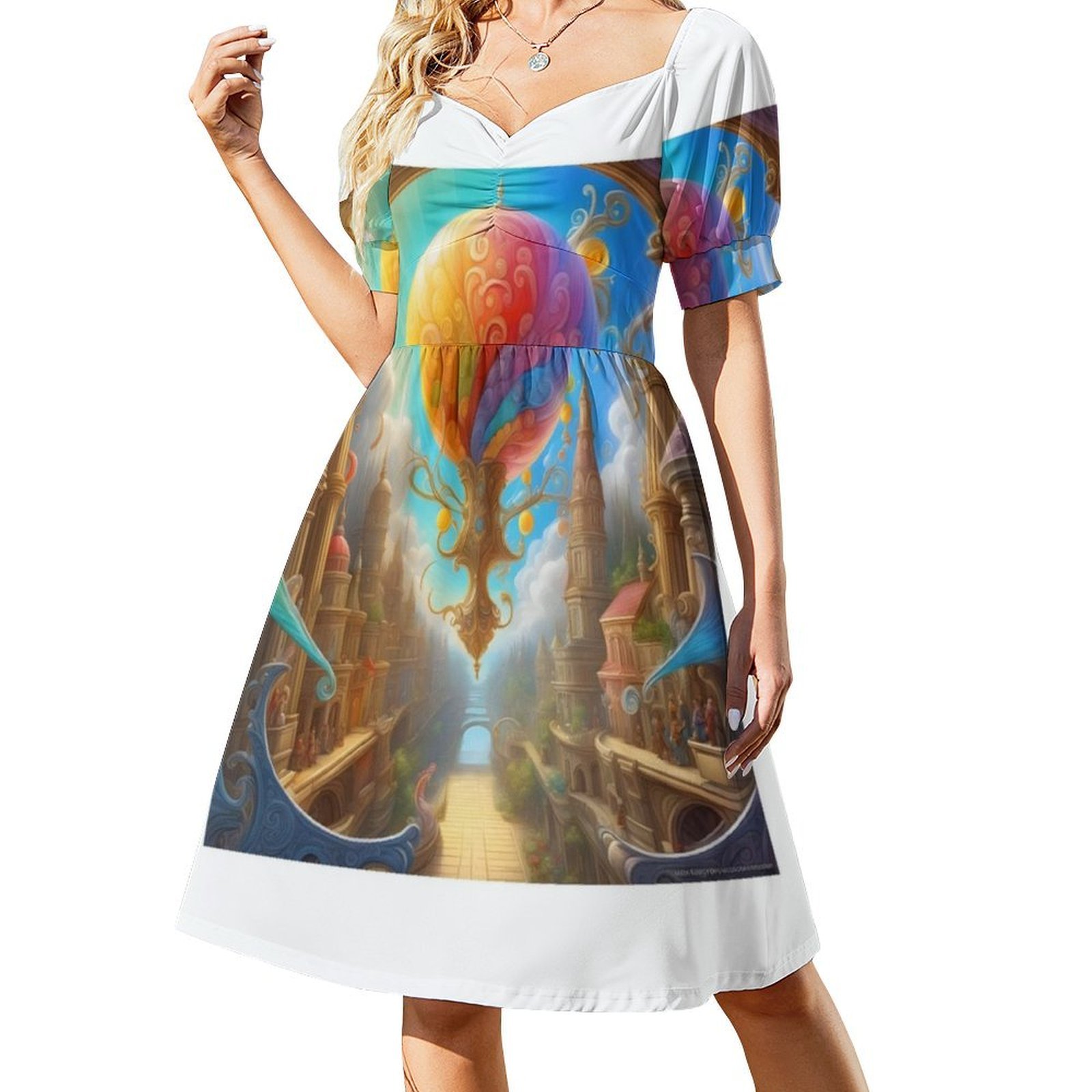 Pintura da esperança floral bl - Smocked Dress Women avaliação e preço