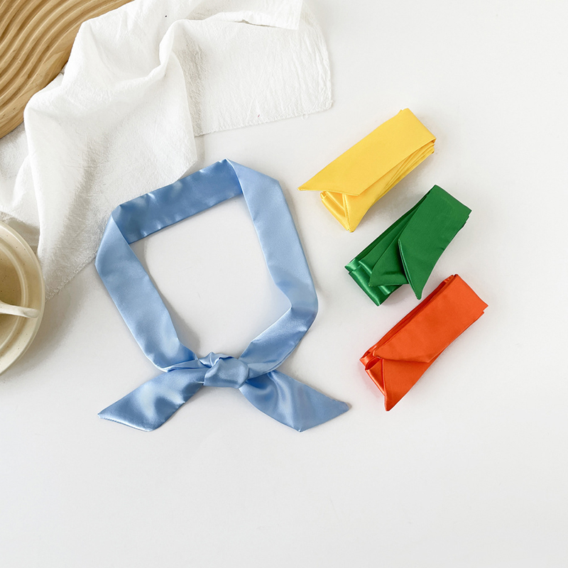 4x100cm cetim de seda lenço es - Women Fashion Necktie avaliação e preço