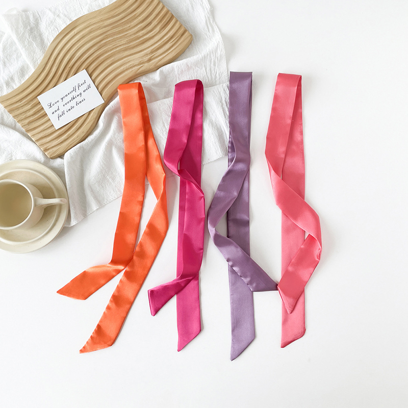 4x100cm cetim de seda lenço es - Women Fashion Necktie avaliação e preço