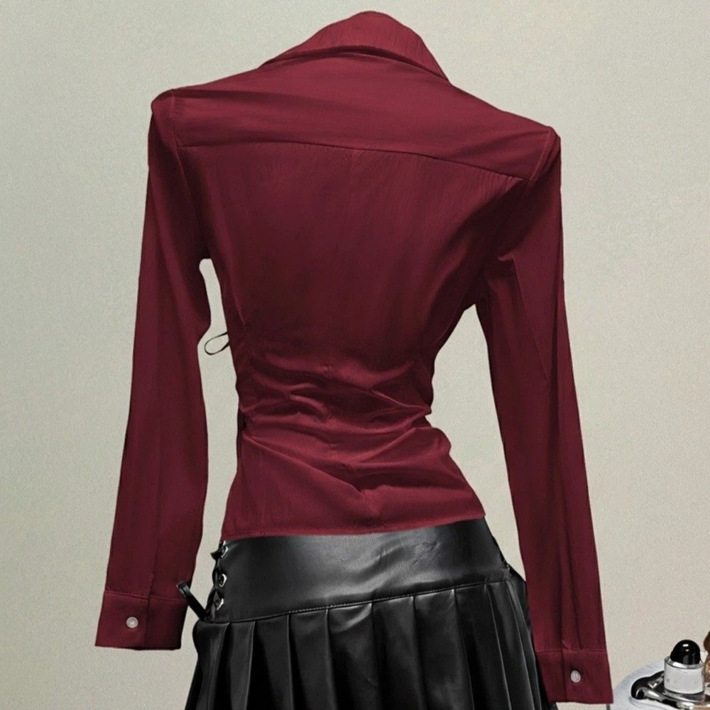 Camisa Feminina de Manga Longa - Women'S Y2K Fashion Aesthetic avaliação e preço