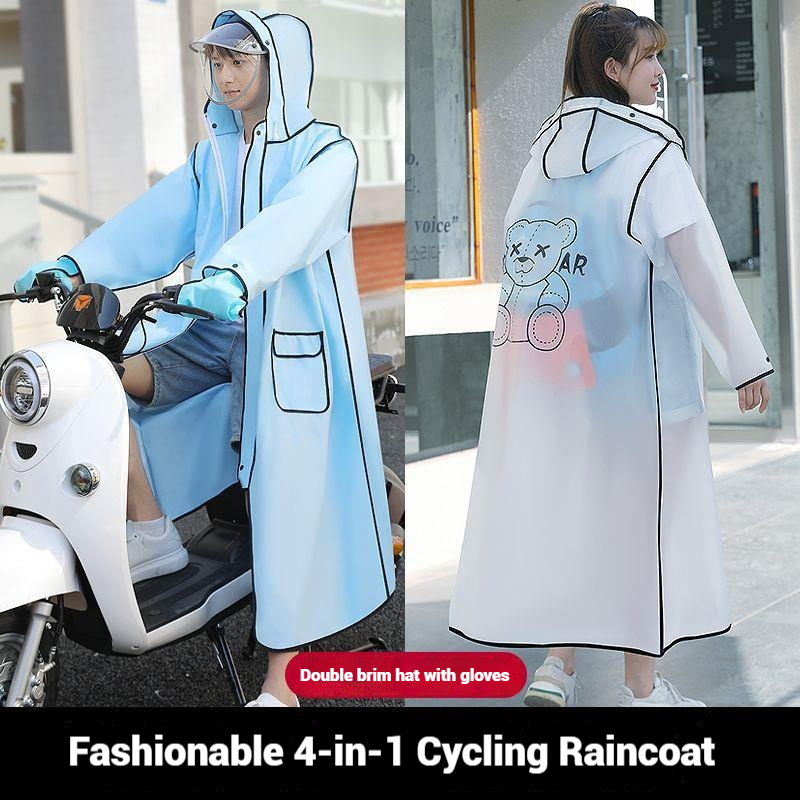 Impermeável Longo Impermeável  - Women'S Fashion Raincoat avaliação e preço